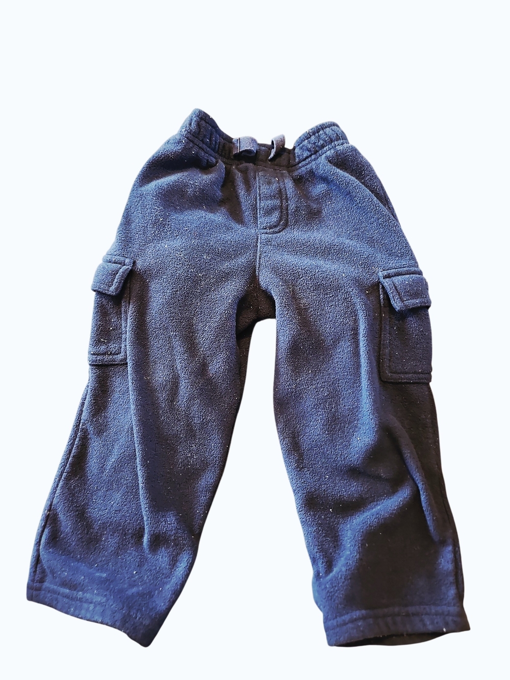 Kids Navy Blue Cargo Fleece Pants Garanimals Size 3t